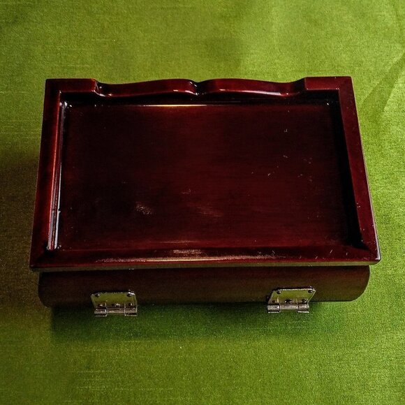 Mother of Pearl Inlay Wood Lacquer Jewelry Box - Picture 9 of 10